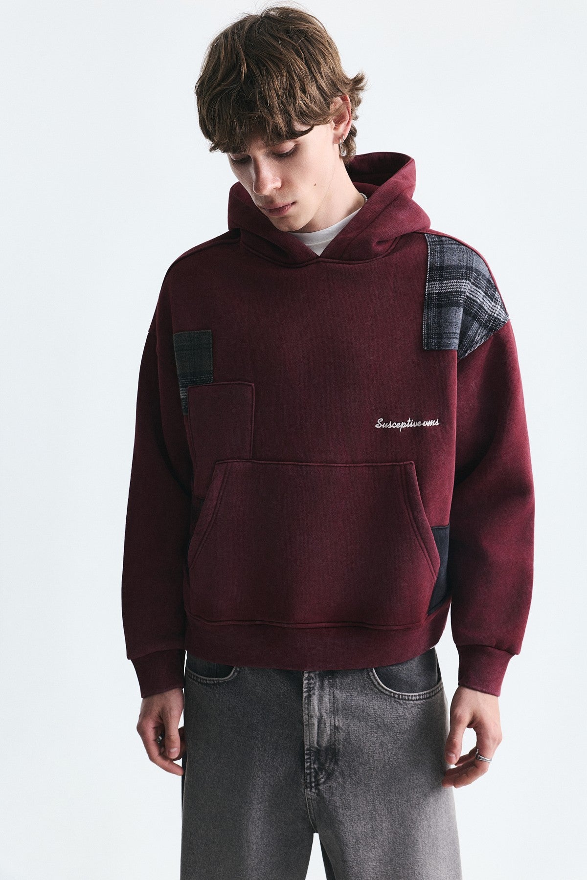 Boxy Fit Yama Detaylı Sweatshirt