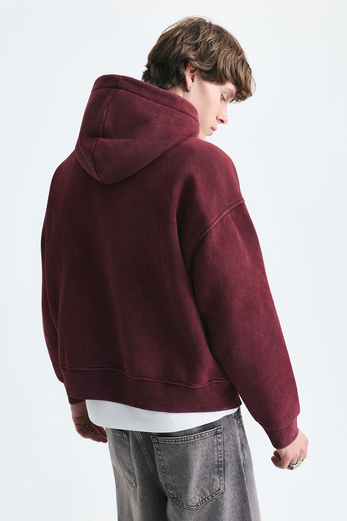 Boxy Fit Yama Detaylı Sweatshirt