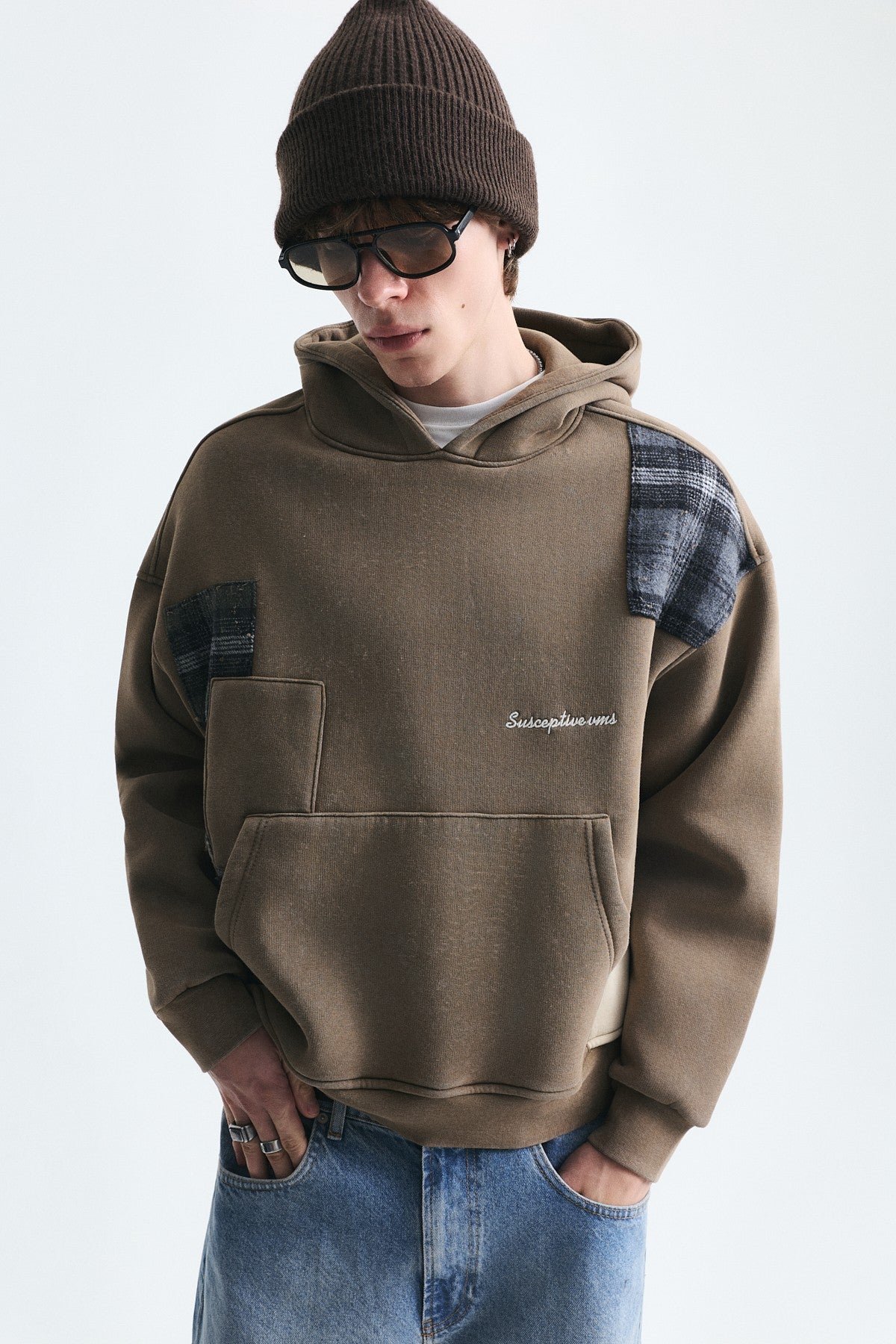 Boxy Fit Yama Detaylı Sweatshirt