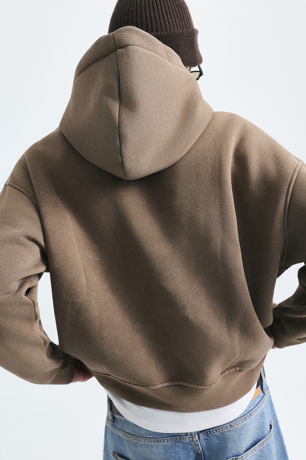 Boxy Fit Yama Detaylı Sweatshirt