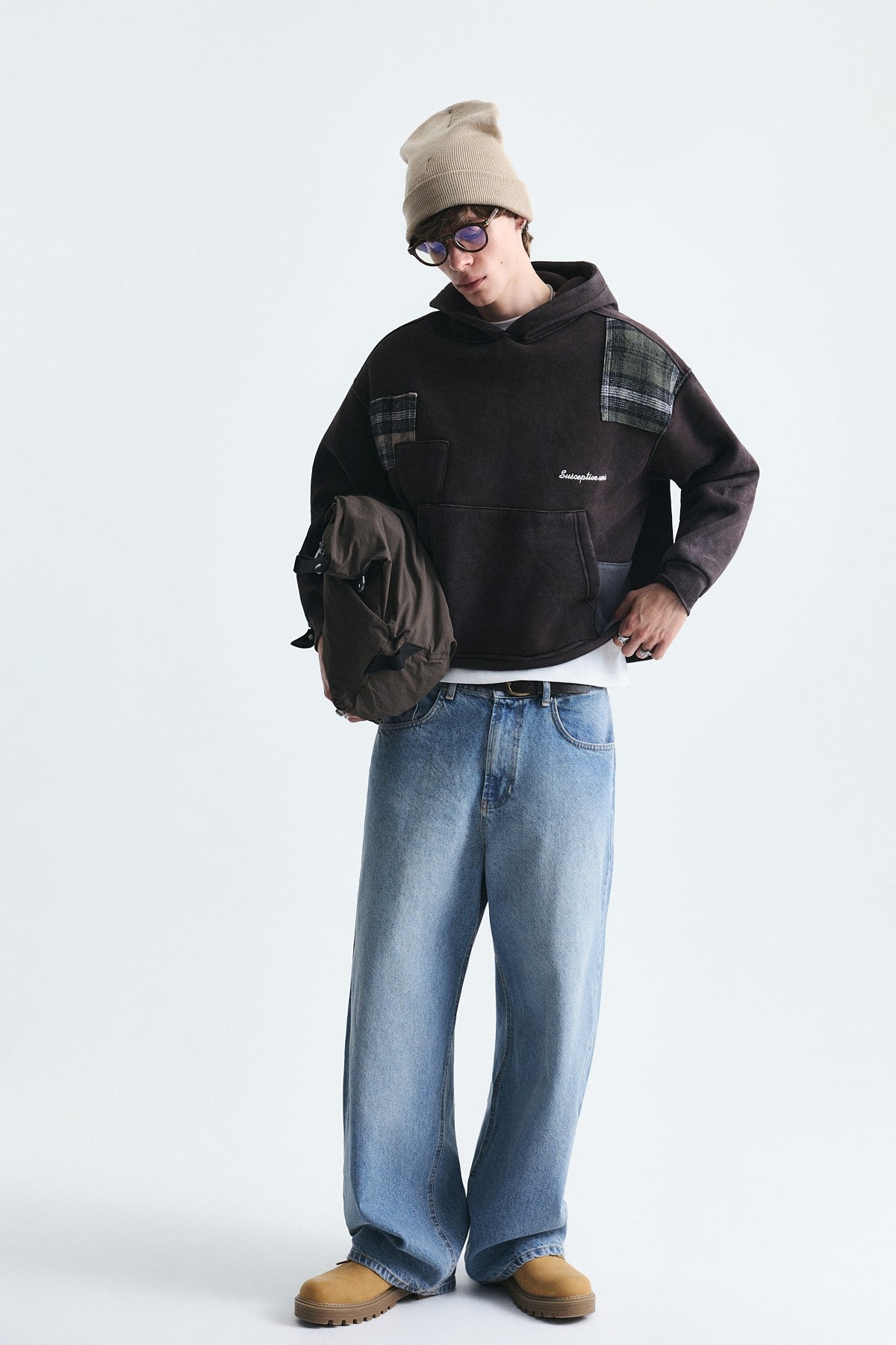 Boxy Fit Yama Detaylı Sweatshirt