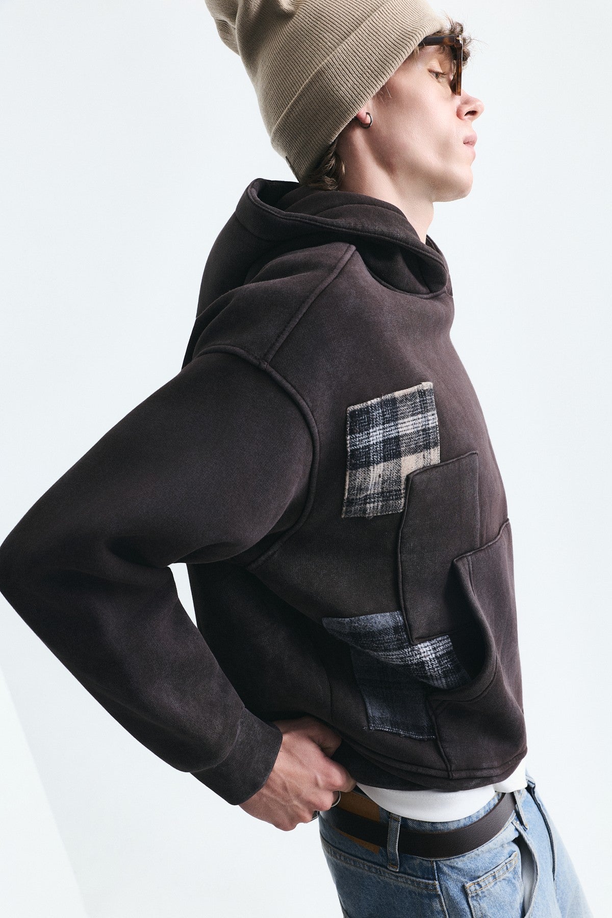 Boxy Fit Yama Detaylı Sweatshirt