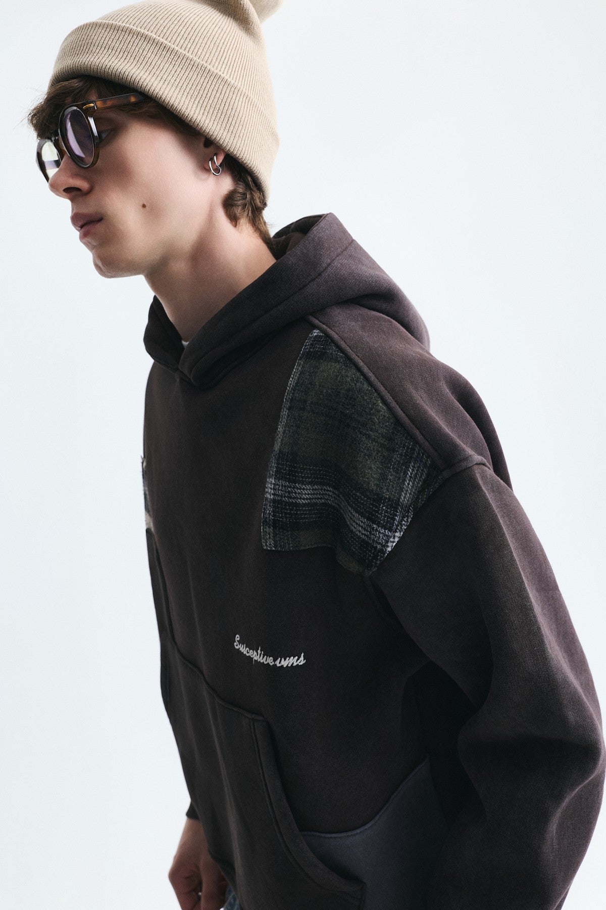 Boxy Fit Yama Detaylı Sweatshirt