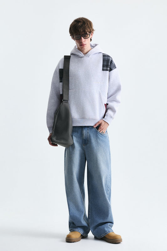 Boxy Fit Yama Detaylı Sweatshirt