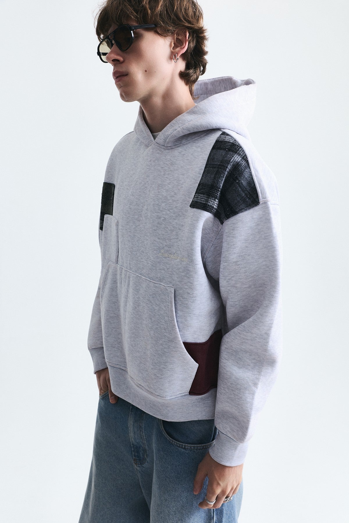 Boxy Fit Yama Detaylı Sweatshirt