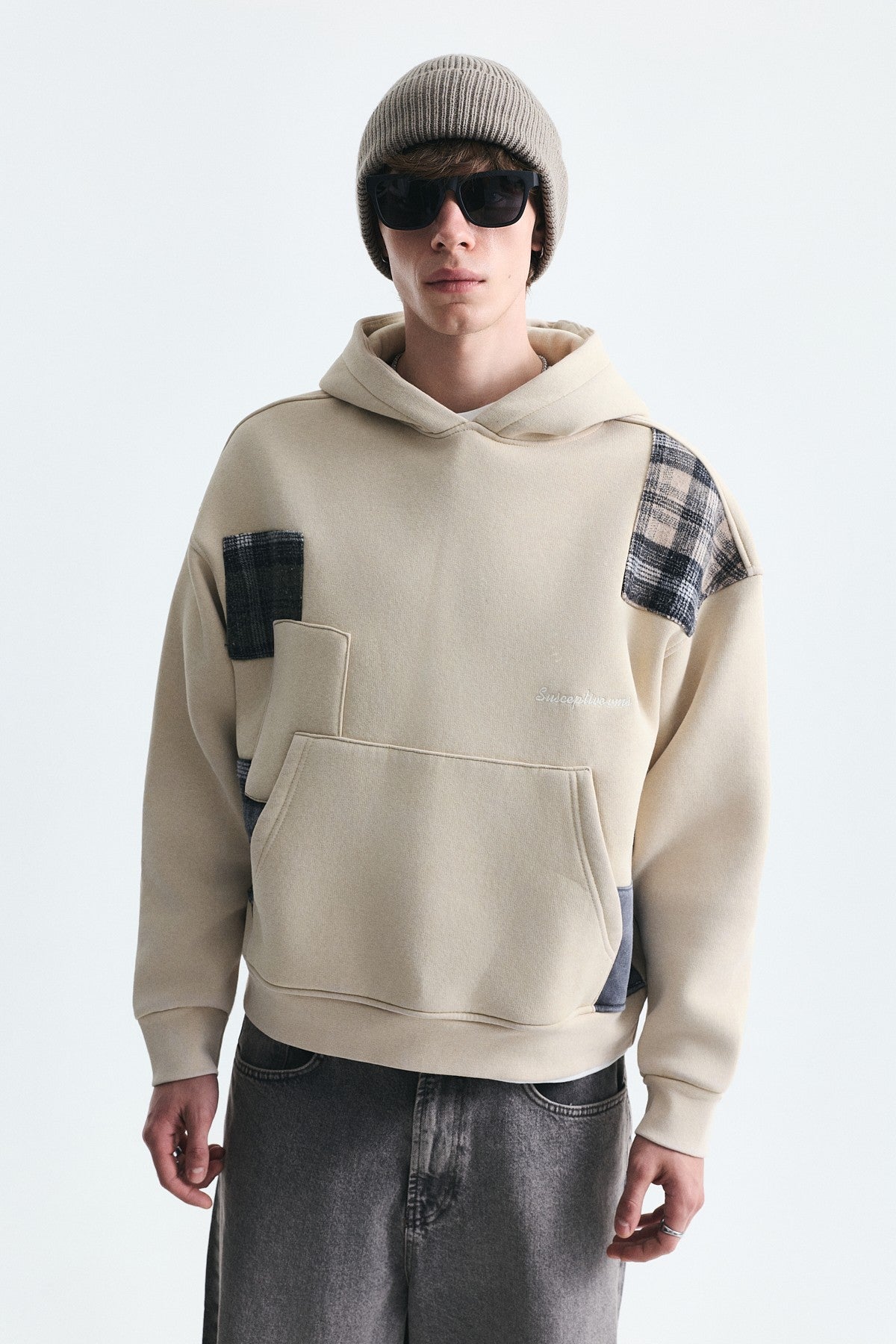 Boxy Fit Yama Detaylı Sweatshirt