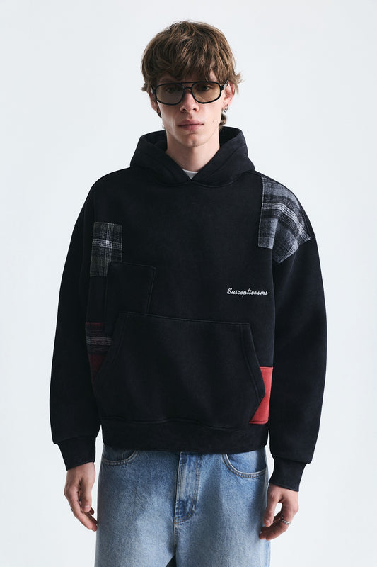 Boxy Fit Yama Detaylı Sweatshirt