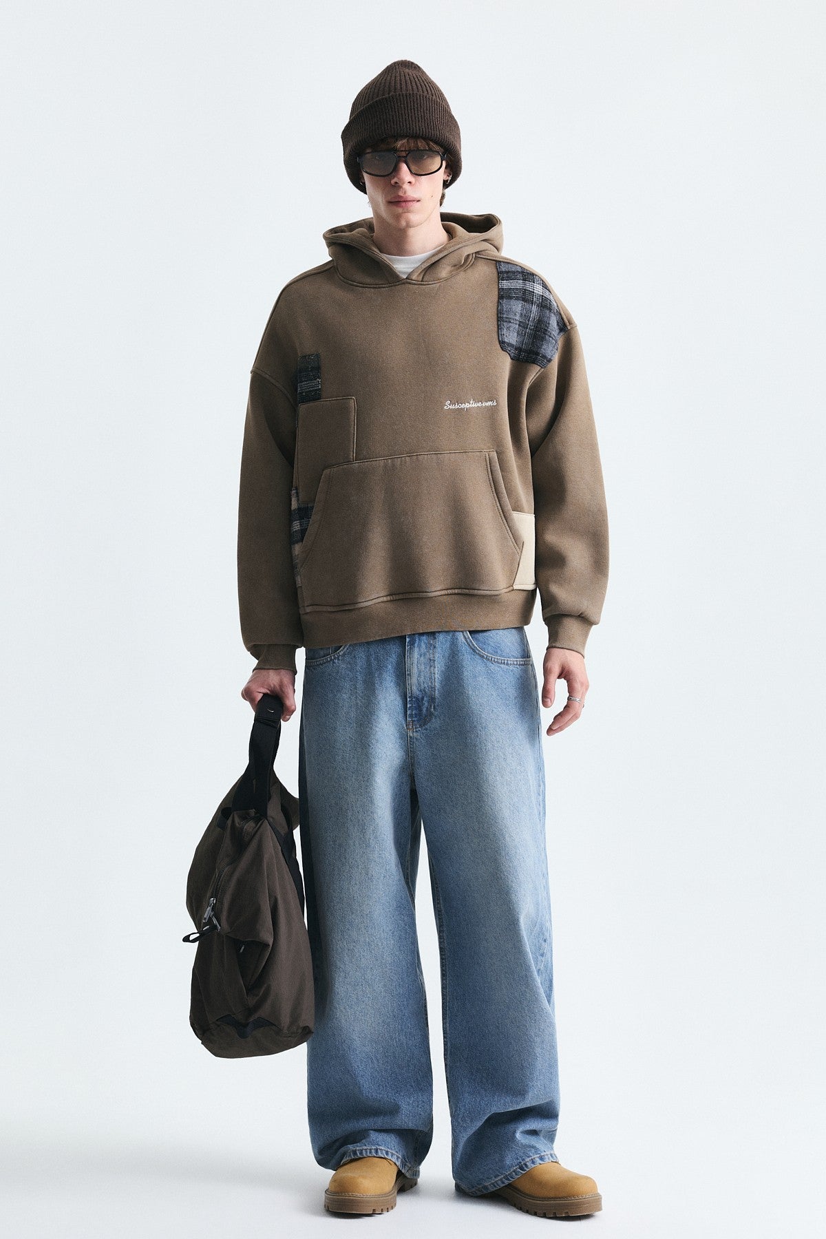 Boxy Fit Yama Detaylı Sweatshirt