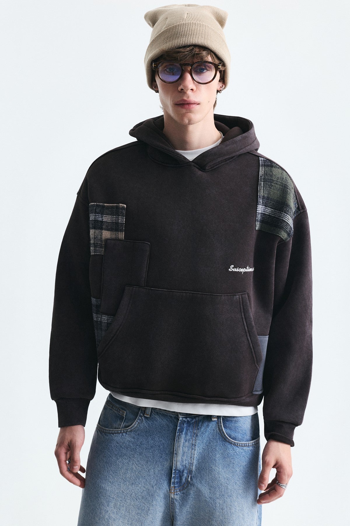 Boxy Fit Yama Detaylı Sweatshirt