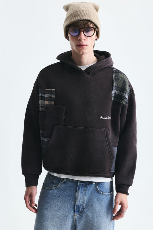 Boxy Fit Yama Detaylı Sweatshirt