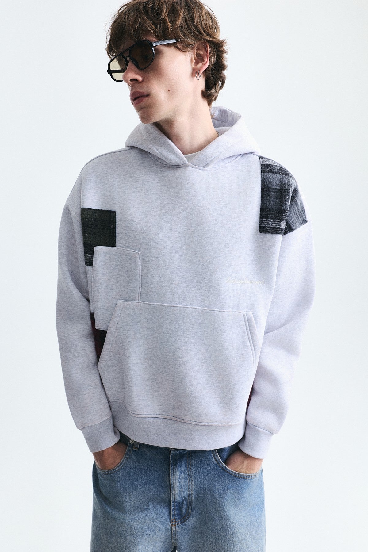 Boxy Fit Yama Detaylı Sweatshirt