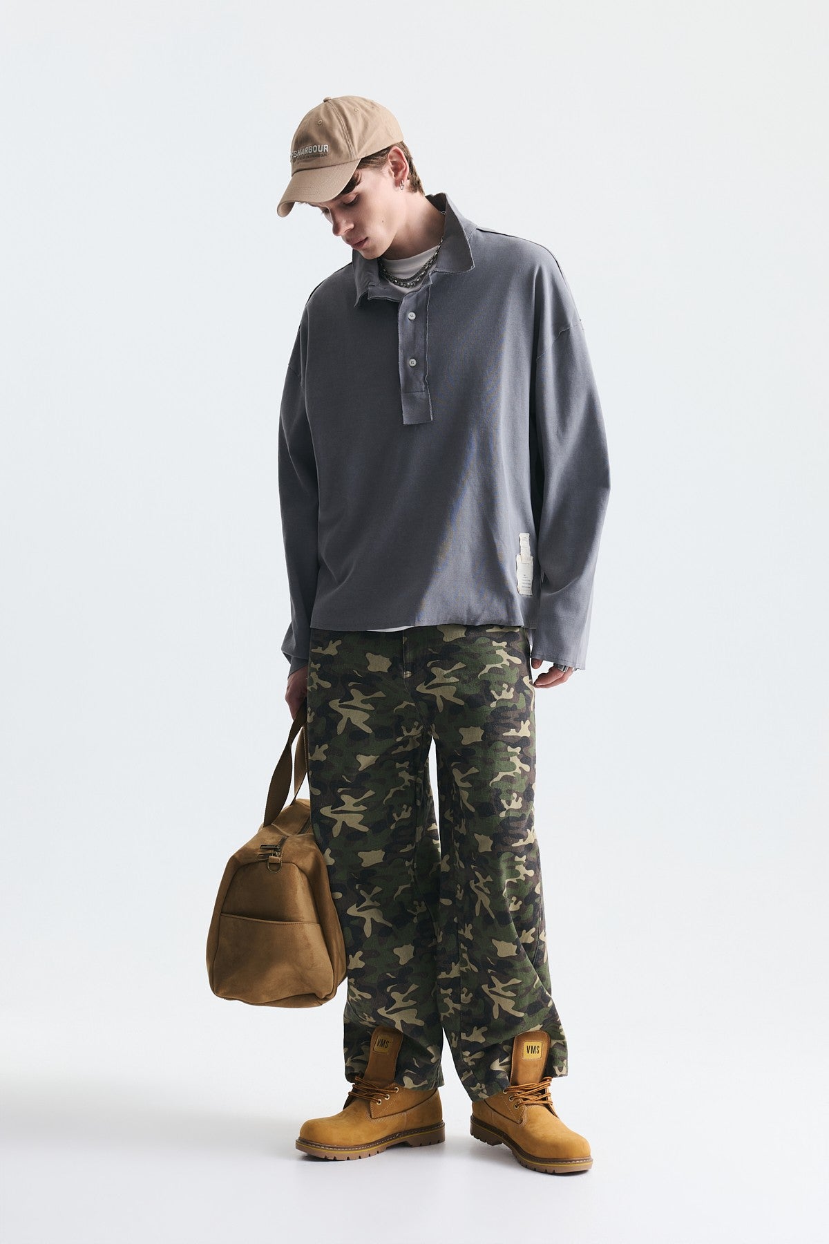 Relax Fit Polo Yaka Sweatshirt