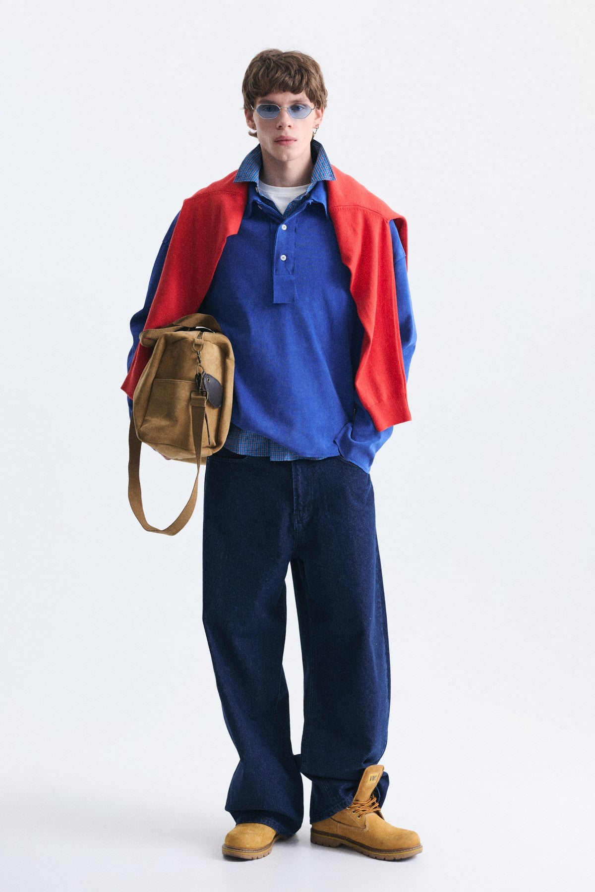 Relax Fit Polo Yaka Sweatshirt