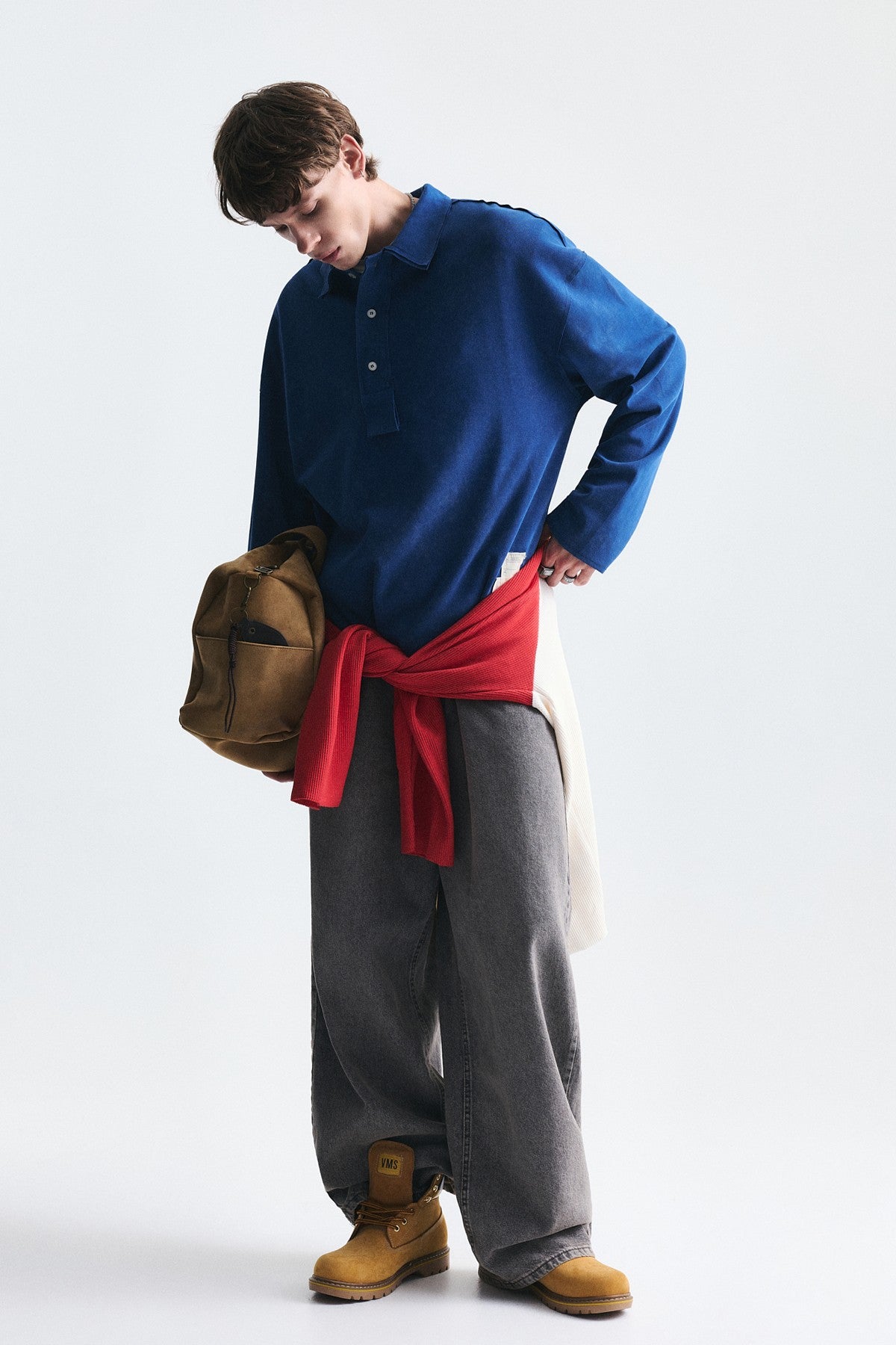 Relax Fit Polo Yaka Sweatshirt