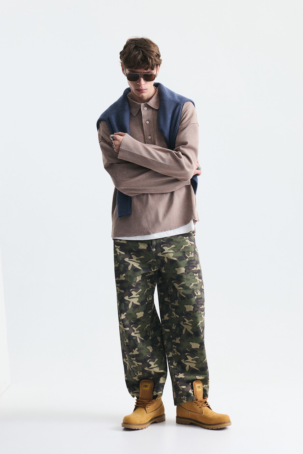 Relax Fit Polo Yaka Sweatshirt