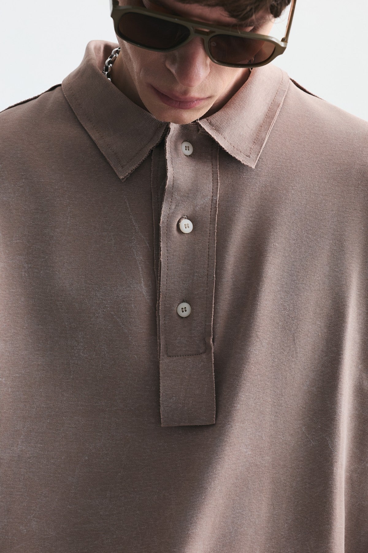 Relax Fit Polo Yaka Sweatshirt