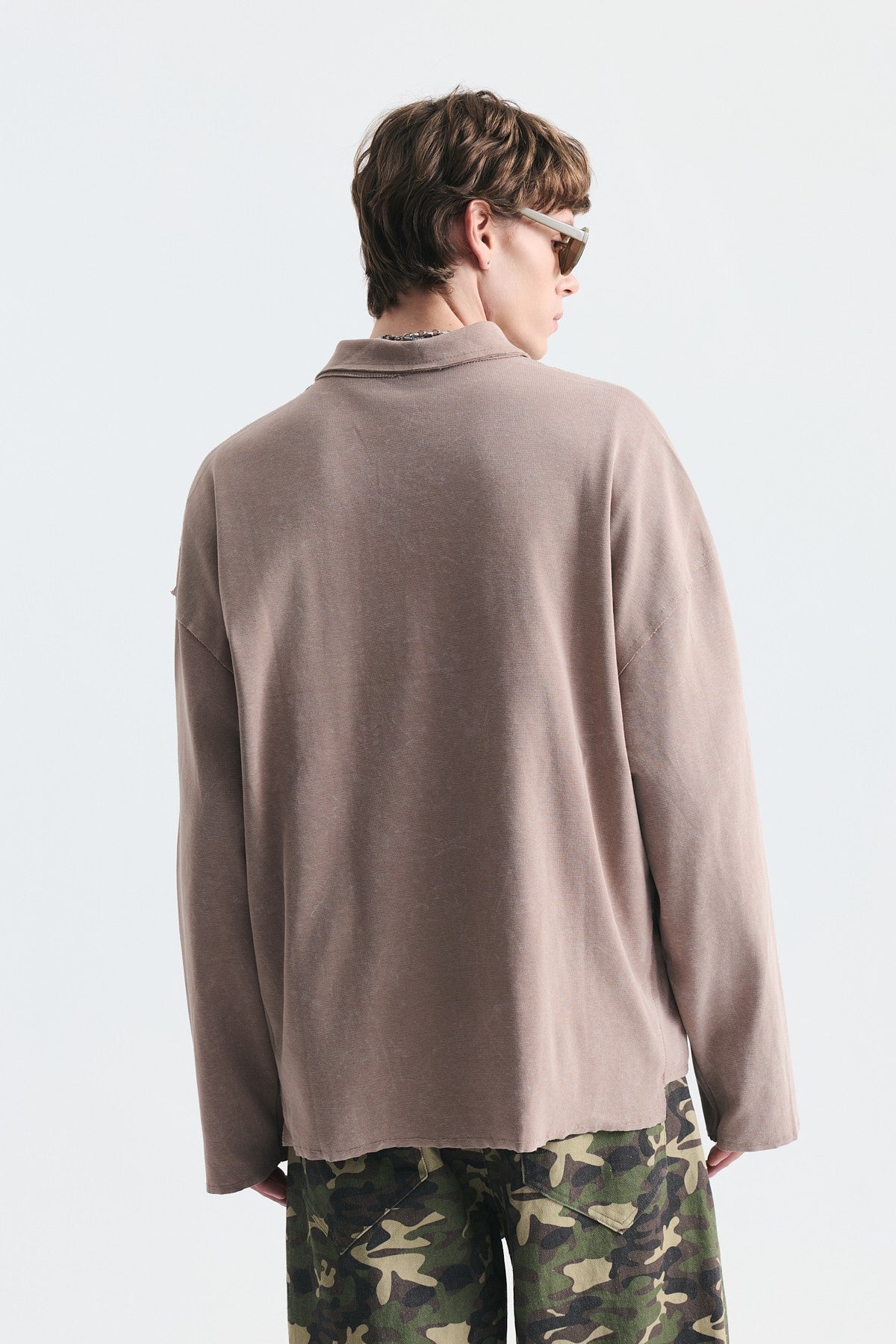 Relax Fit Polo Yaka Sweatshirt