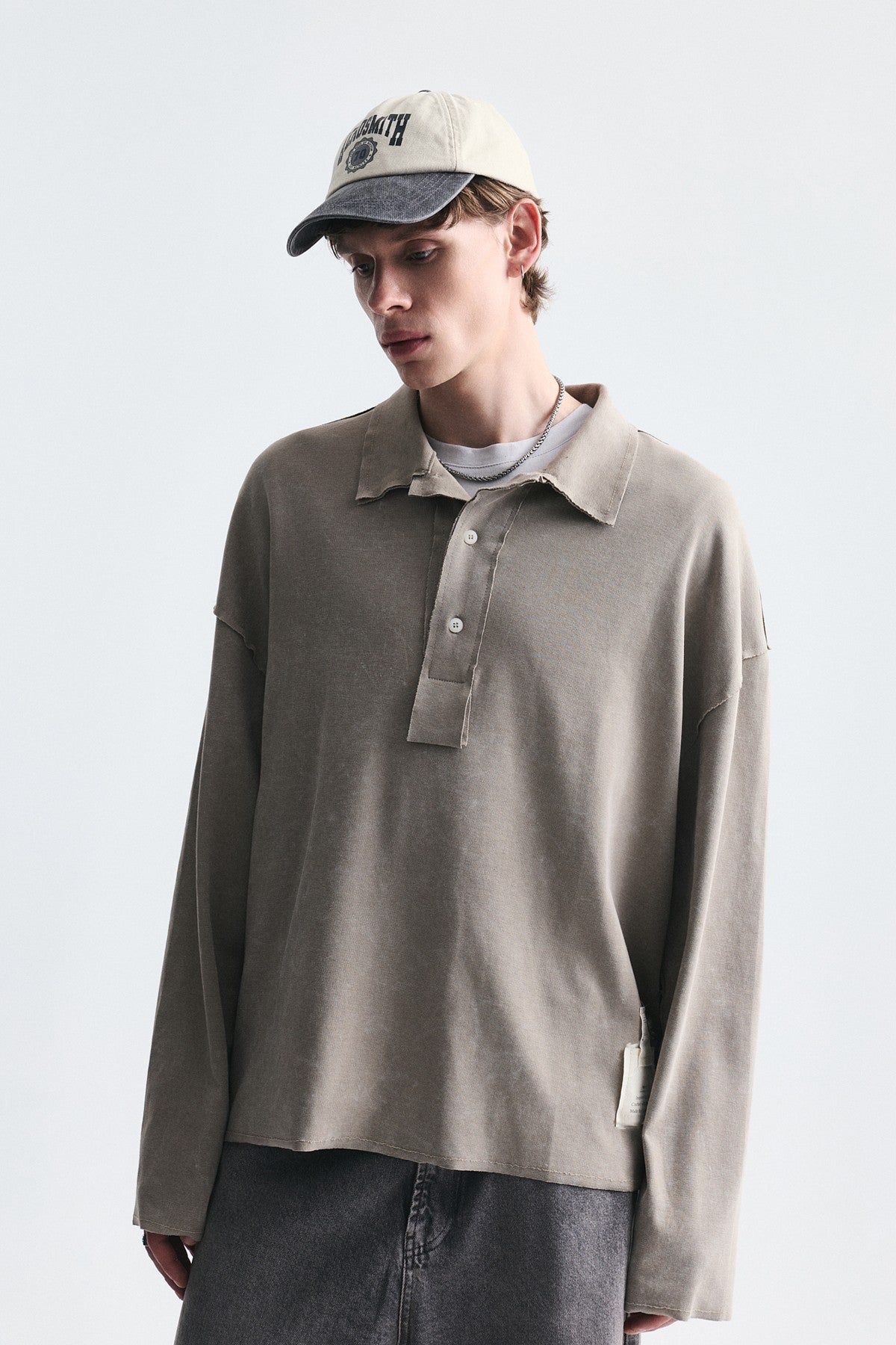 Relax Fit Polo Yaka Sweatshirt