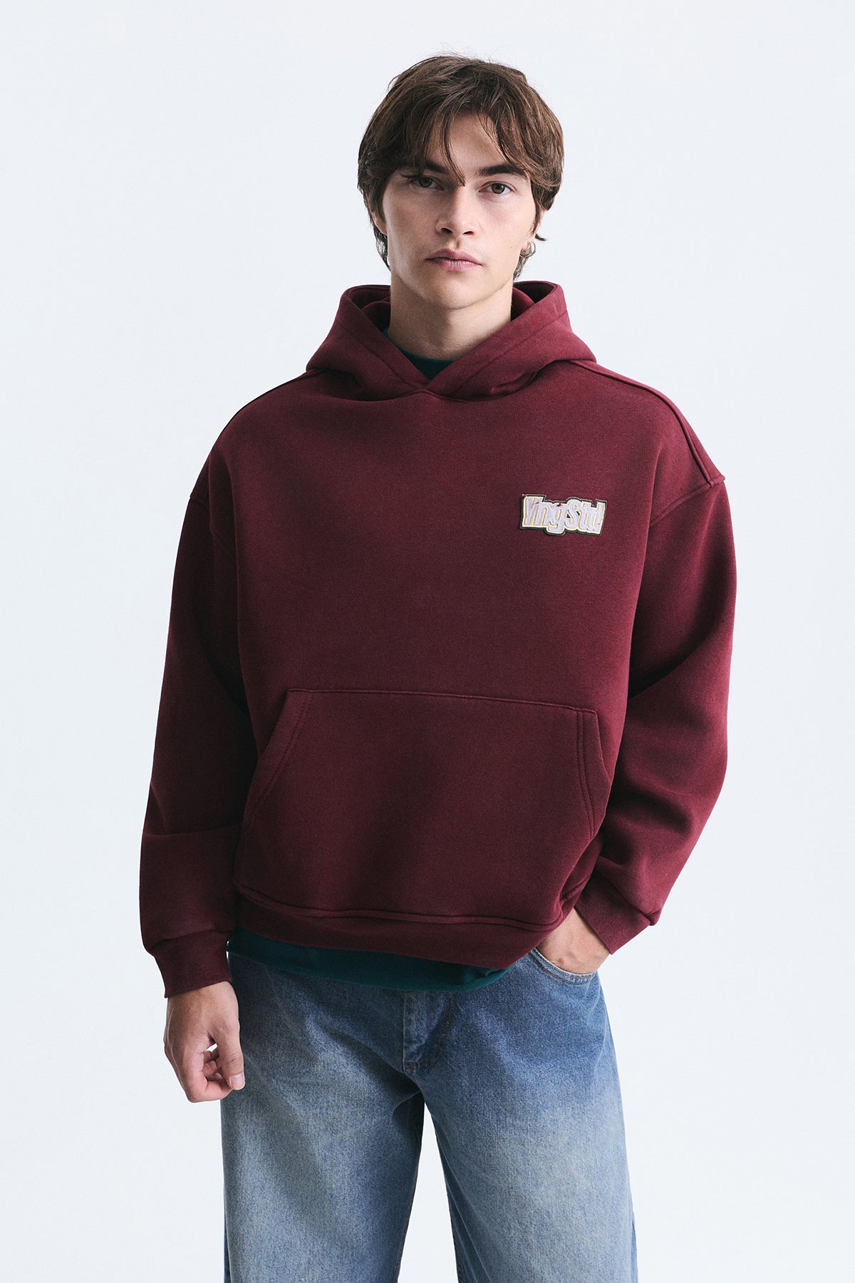 Oversize Sırt Baskılı Sweatshirt
