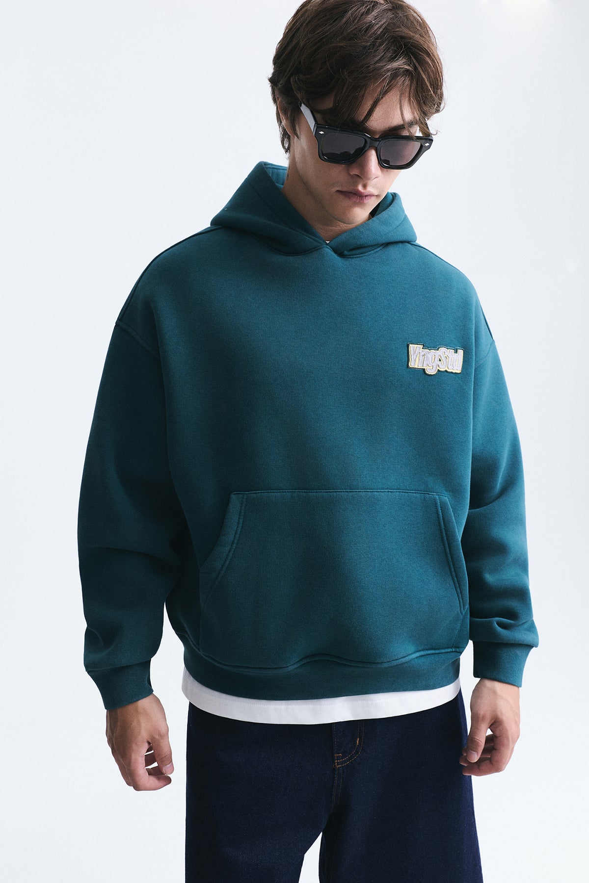 Oversize Sırt Baskılı Sweatshirt