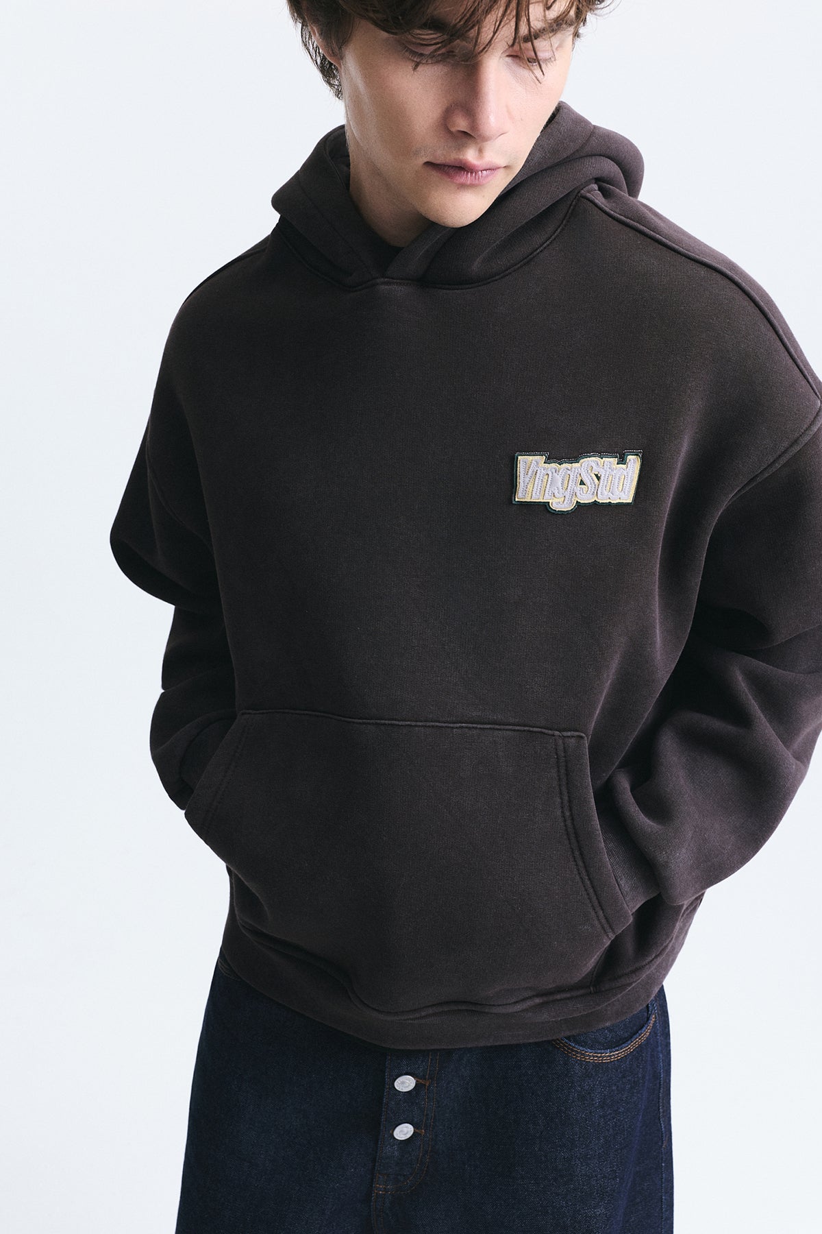 Oversize Sırt Baskılı Sweatshirt