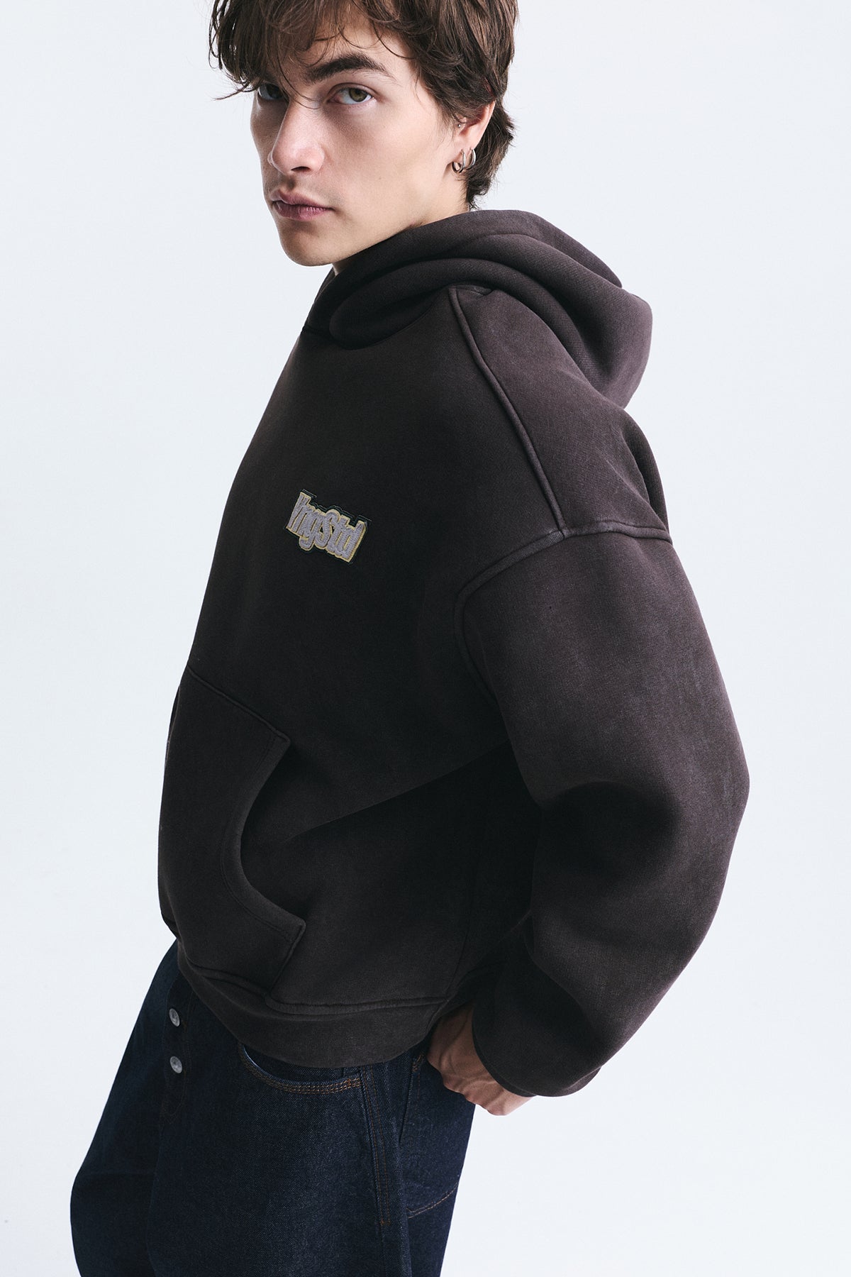 Oversize Sırt Baskılı Sweatshirt