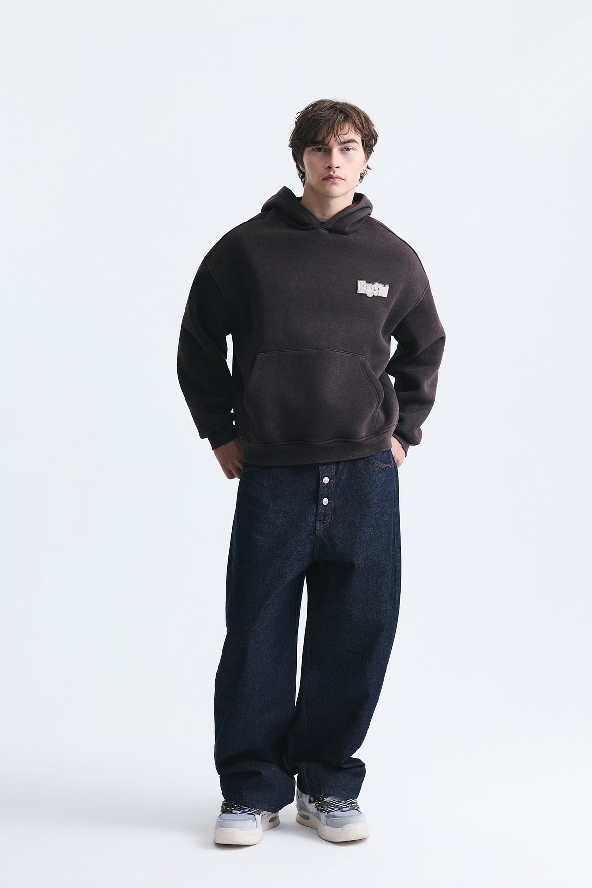 Oversize Sırt Baskılı Sweatshirt