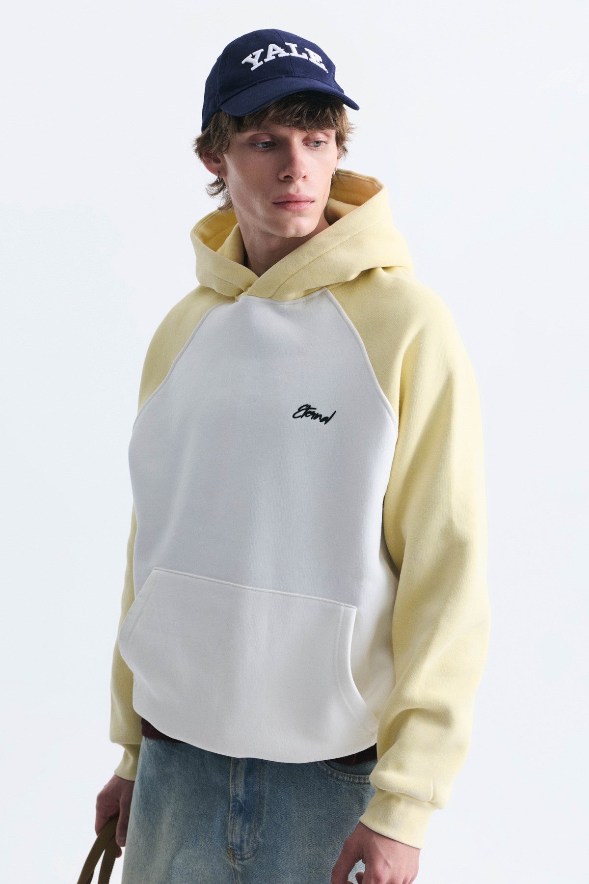 Renk Bloklu Kapüşonlu Sweatshirt