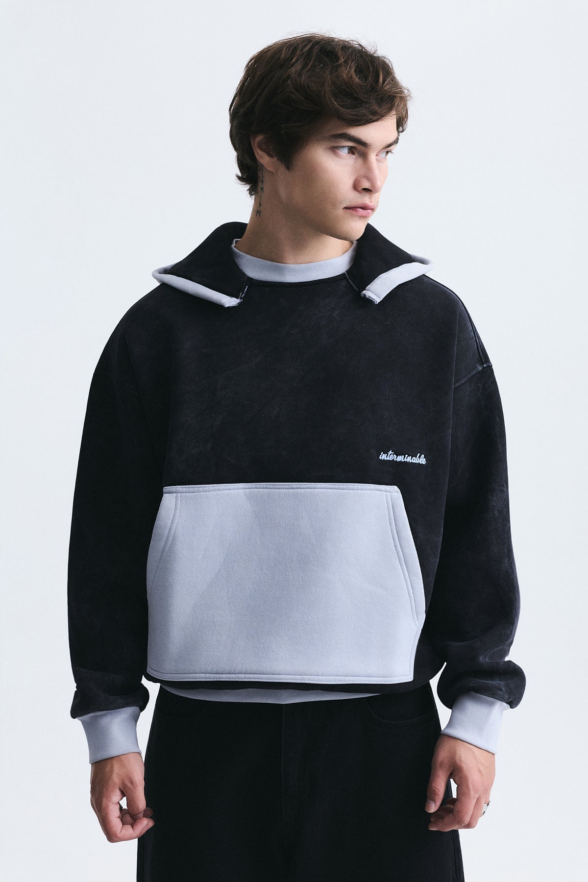 Blok Renkli Oversize Sweatshirt