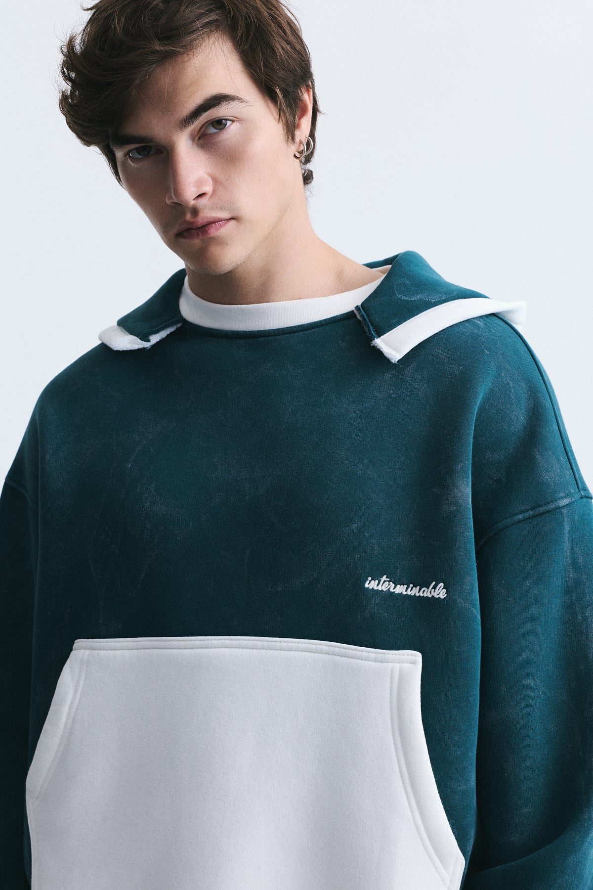Blok Renkli Oversize Sweatshirt