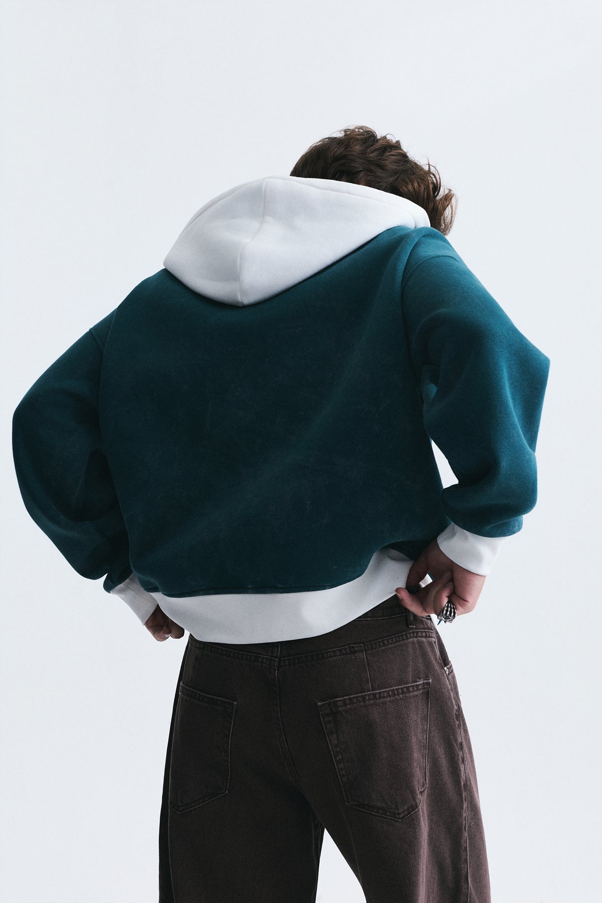 Blok Renkli Oversize Sweatshirt