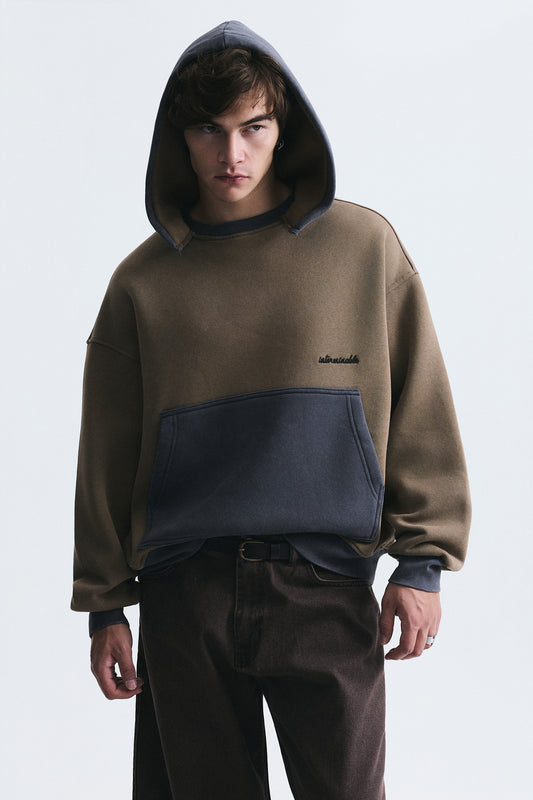 Blok Renkli Oversize Sweatshirt