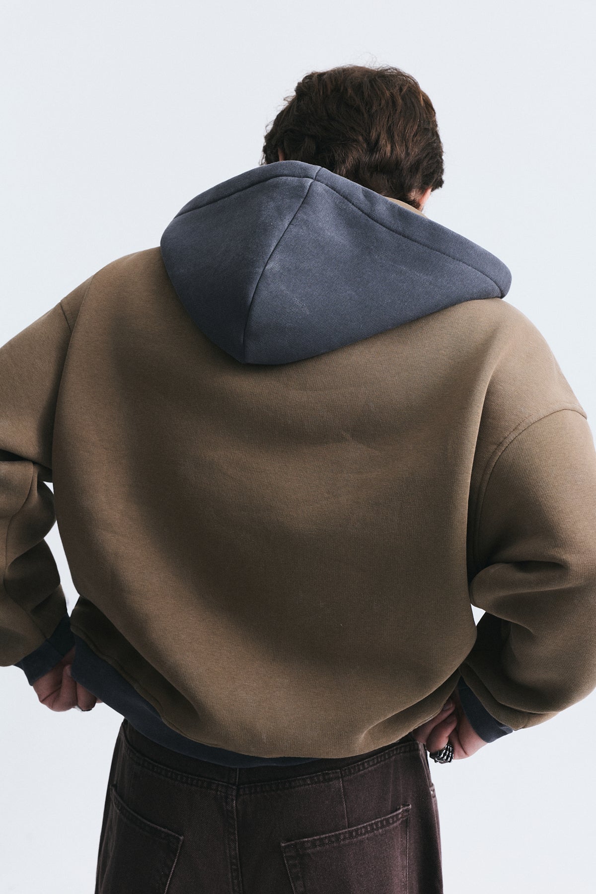Blok Renkli Oversize Sweatshirt