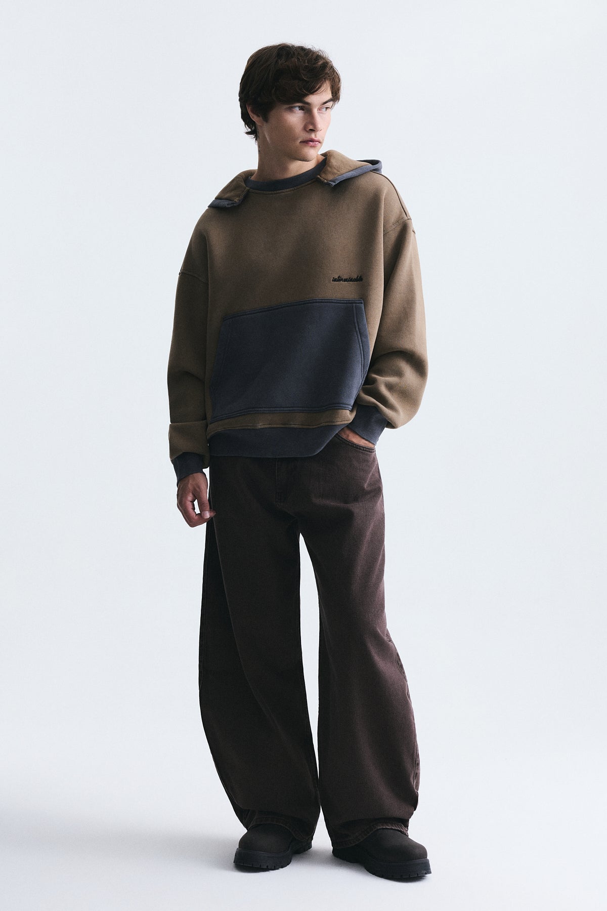 Blok Renkli Oversize Sweatshirt