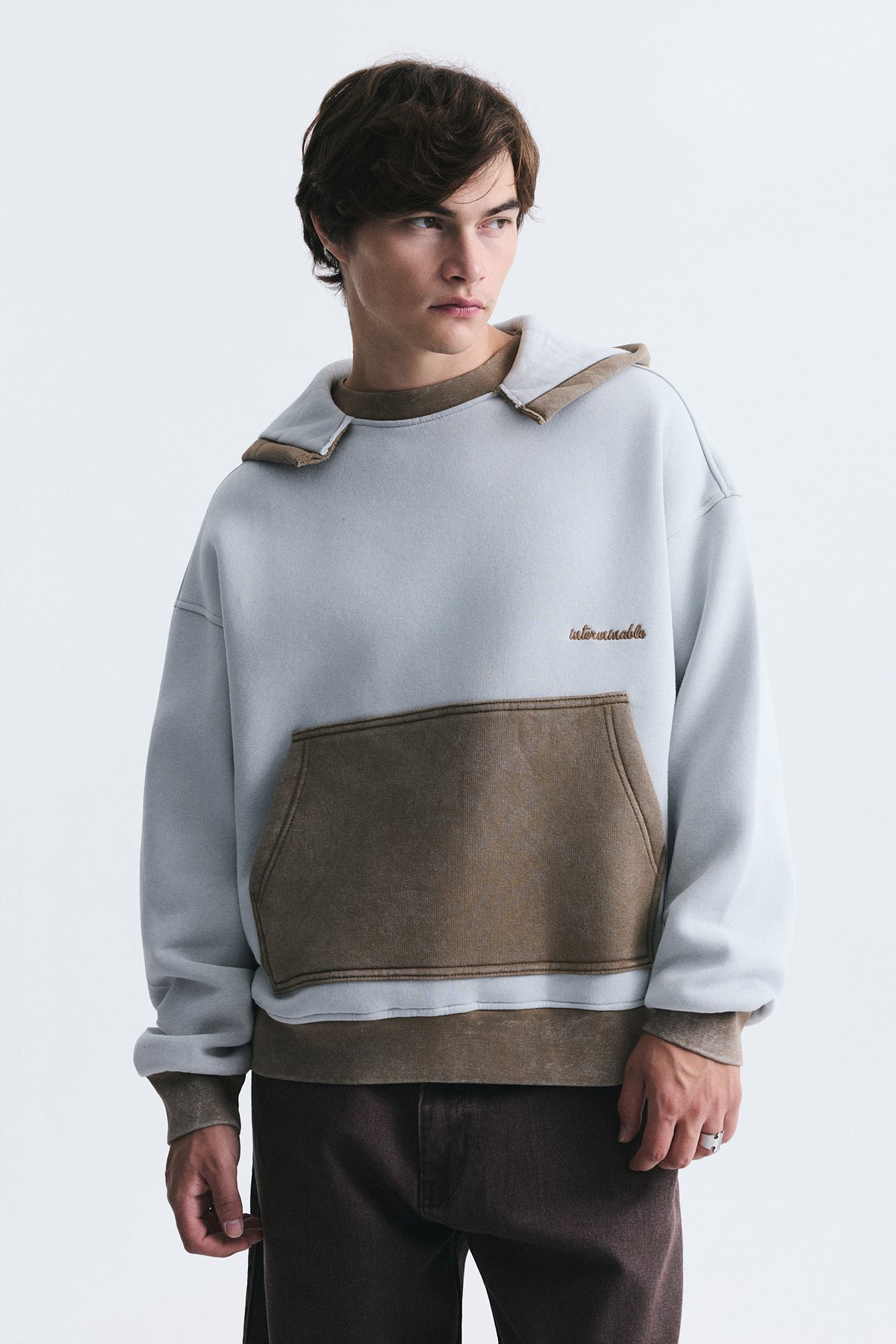 Blok Renkli Oversize Sweatshirt