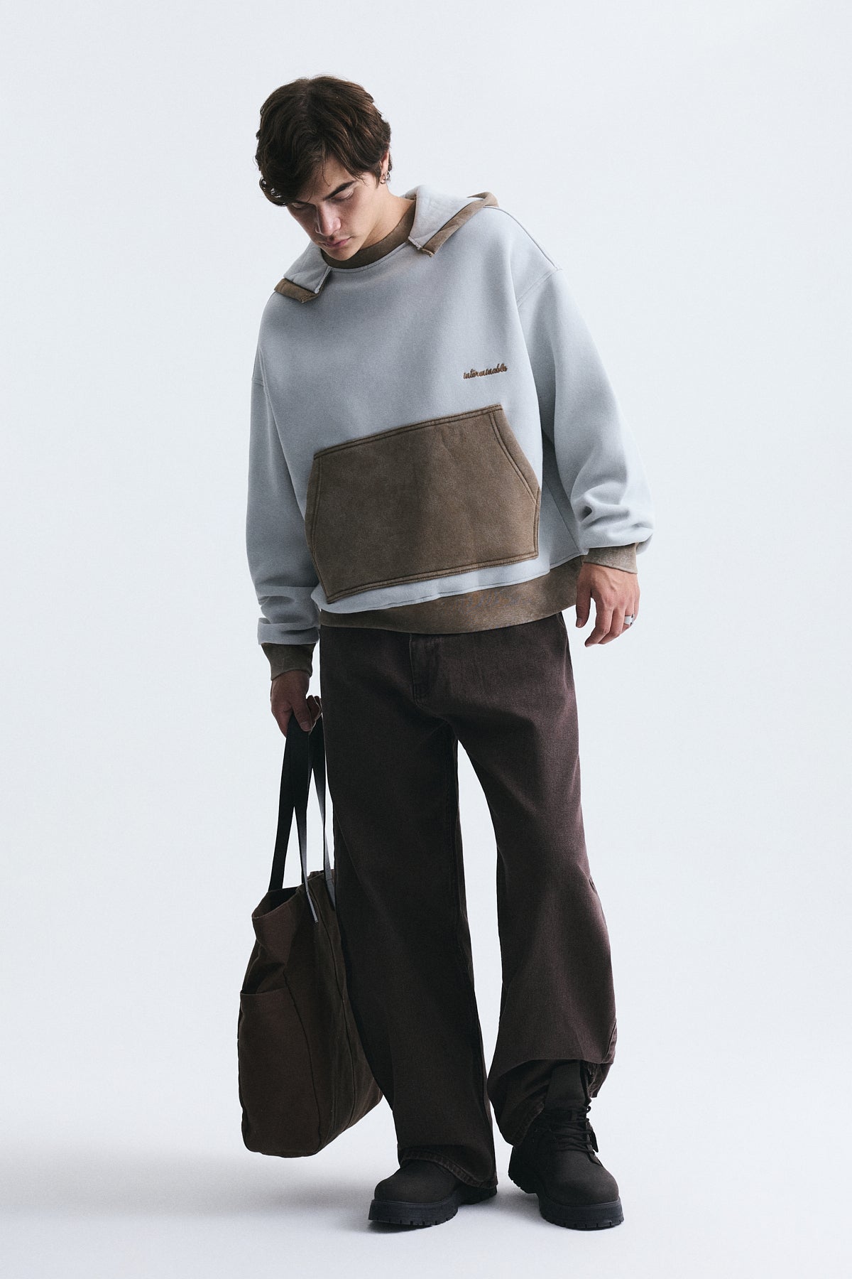 Blok Renkli Oversize Sweatshirt