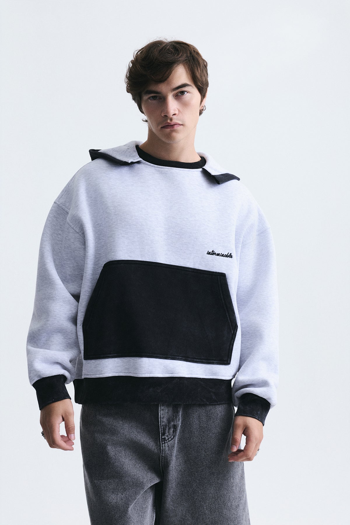 Blok Renkli Oversize Sweatshirt