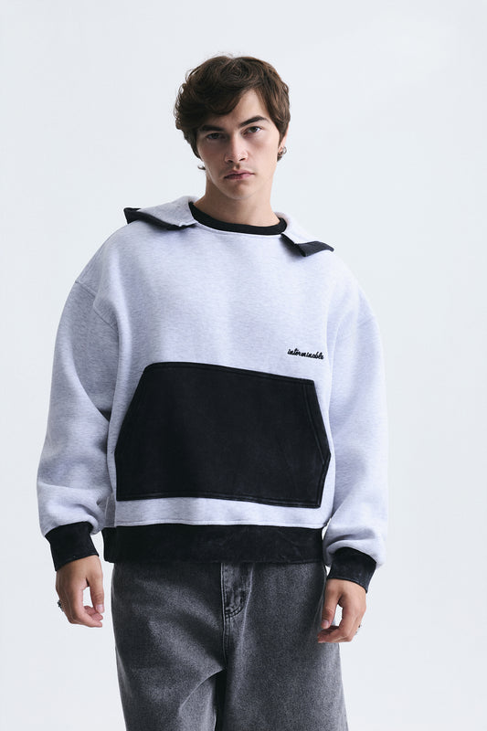 Blok Renkli Oversize Sweatshirt