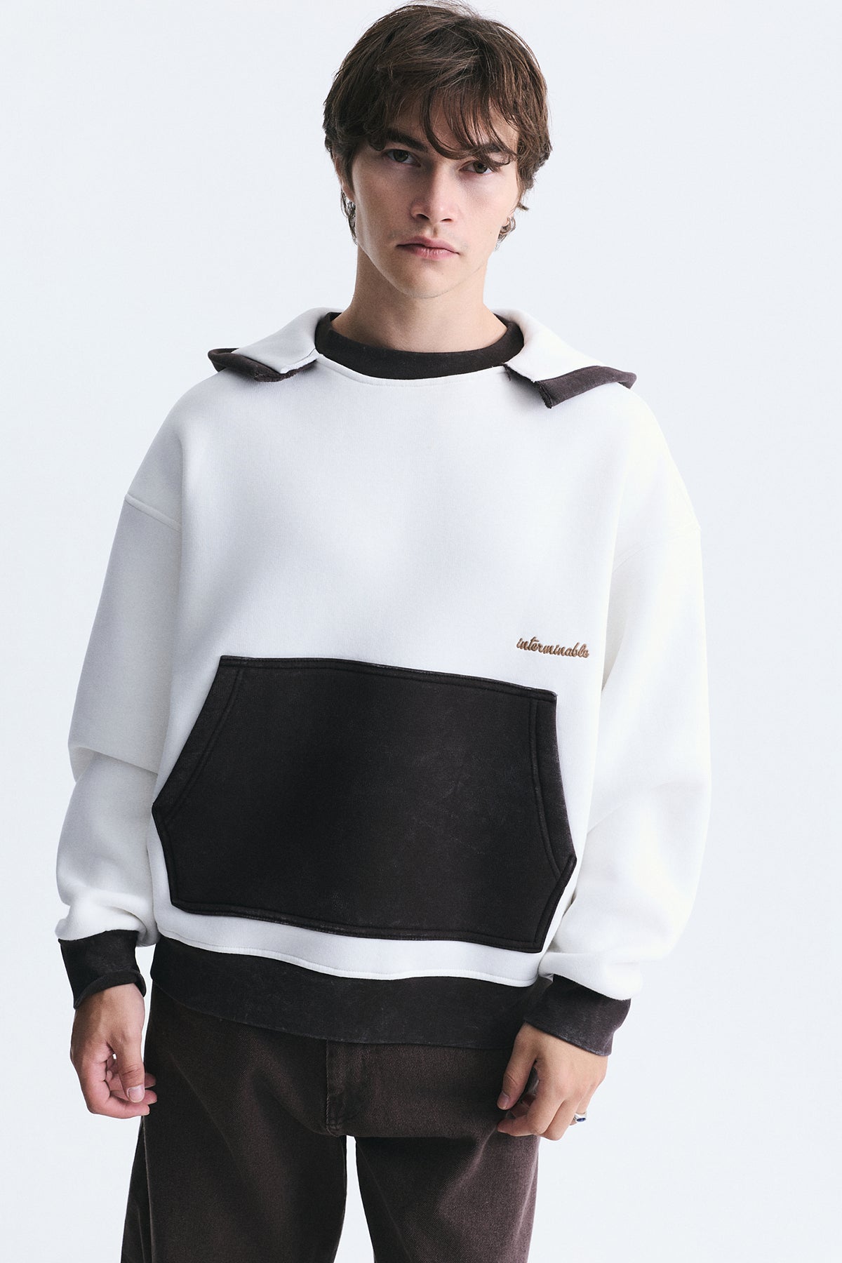 Blok Renkli Oversize Sweatshirt
