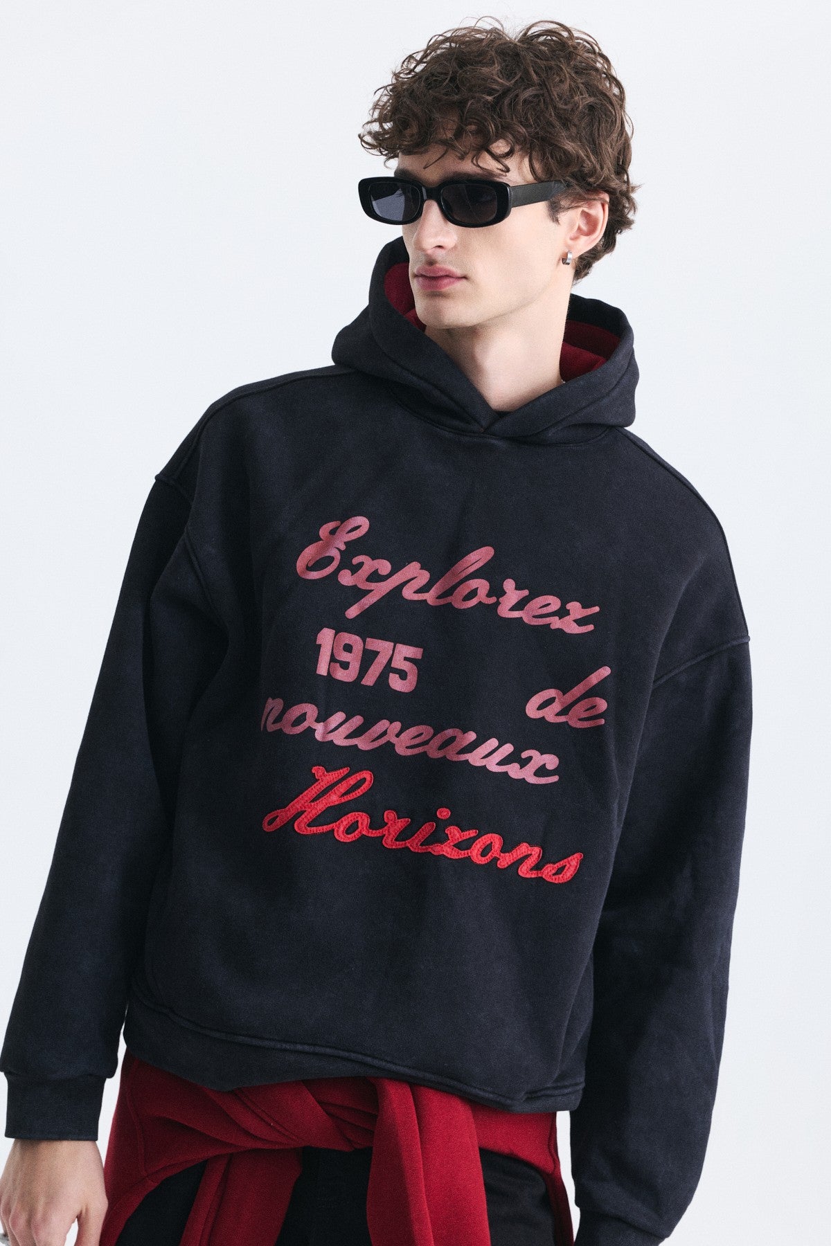 Oversize Baskılı Yıkamalı Sweatshirt