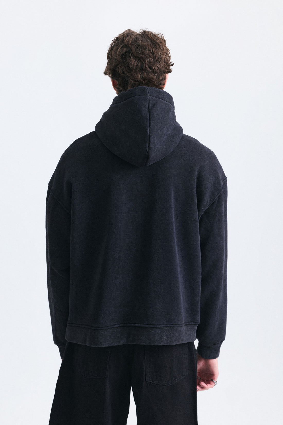 Oversize Baskılı Yıkamalı Sweatshirt