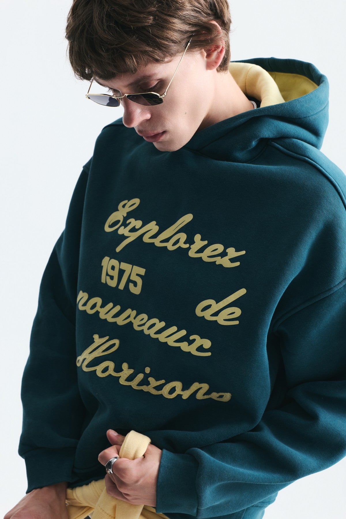 Oversize Baskılı Yıkamalı Sweatshirt