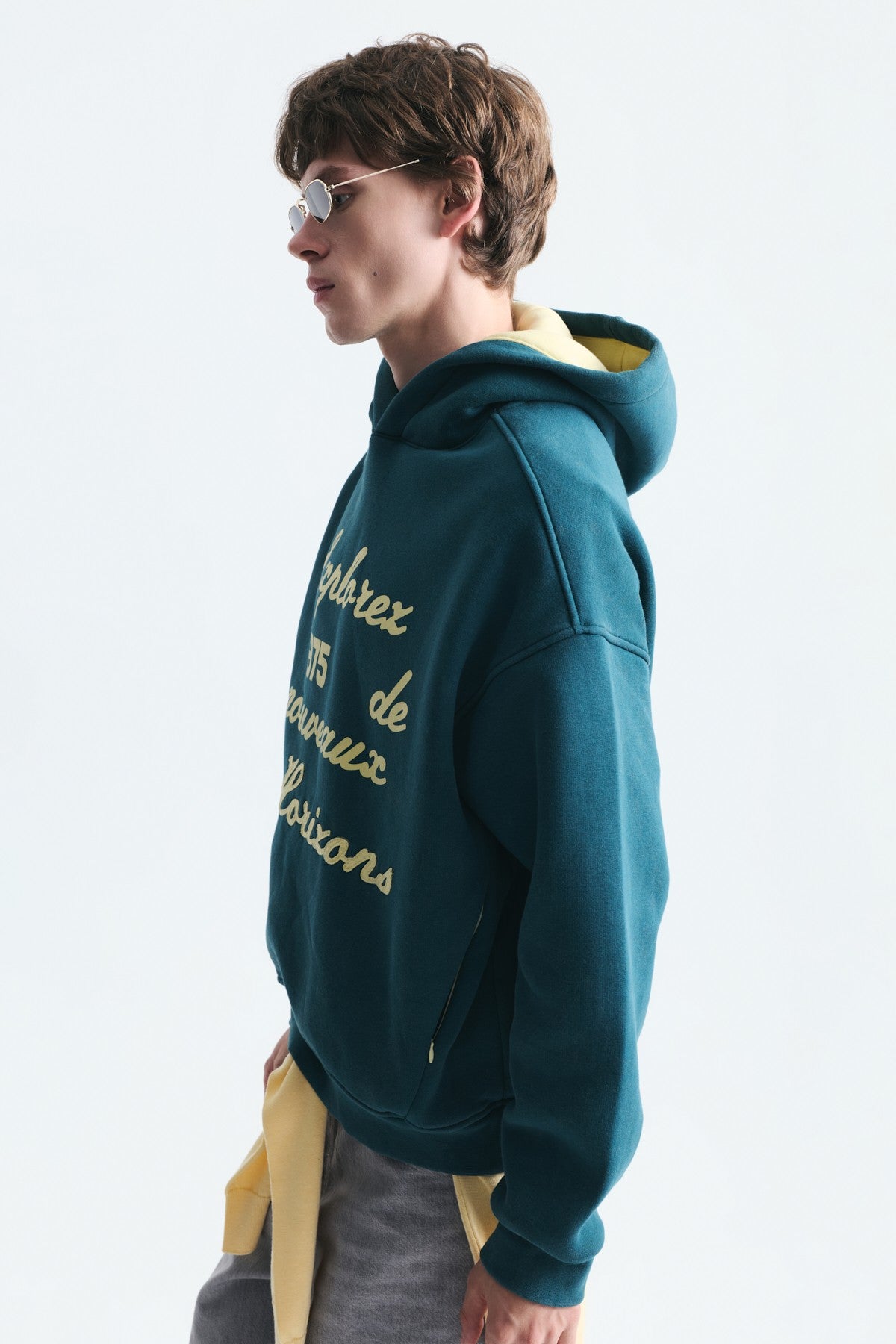 Oversize Baskılı Yıkamalı Sweatshirt