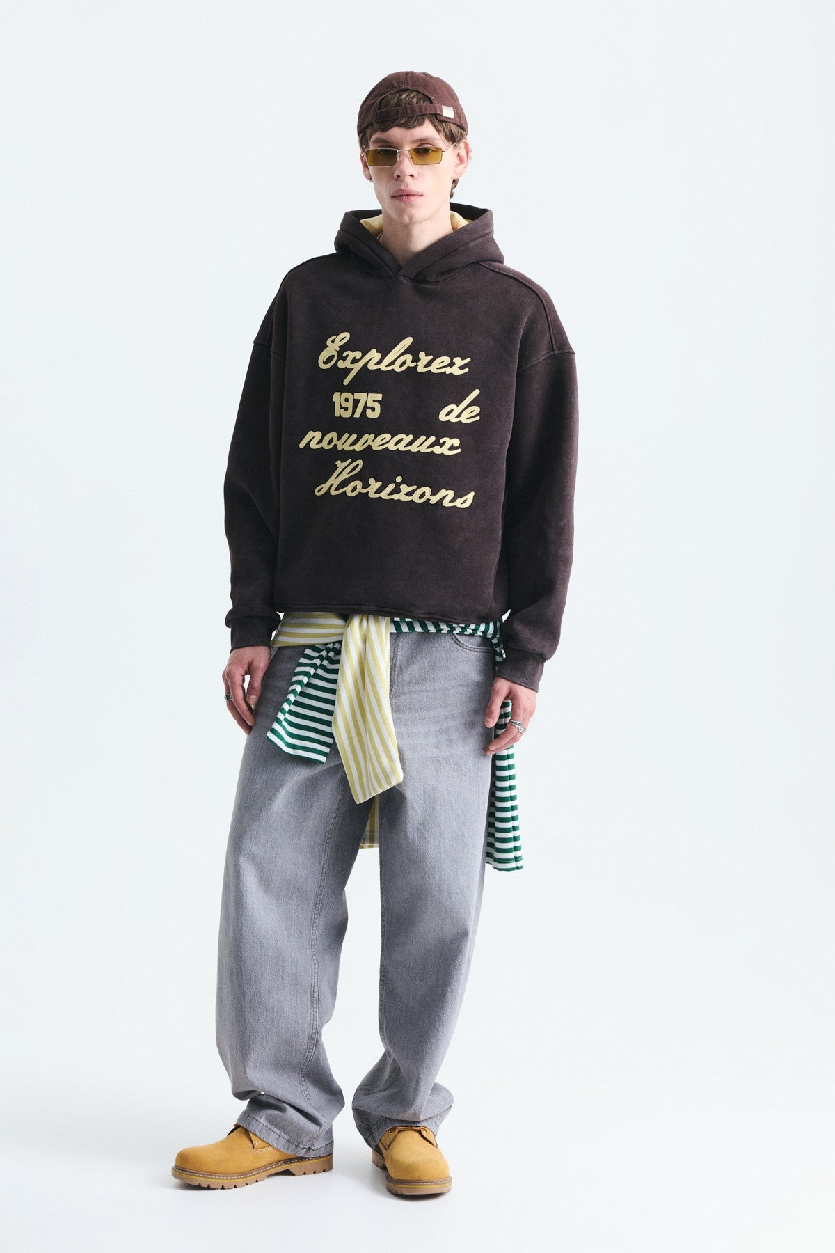Oversize Baskılı Yıkamalı Sweatshirt