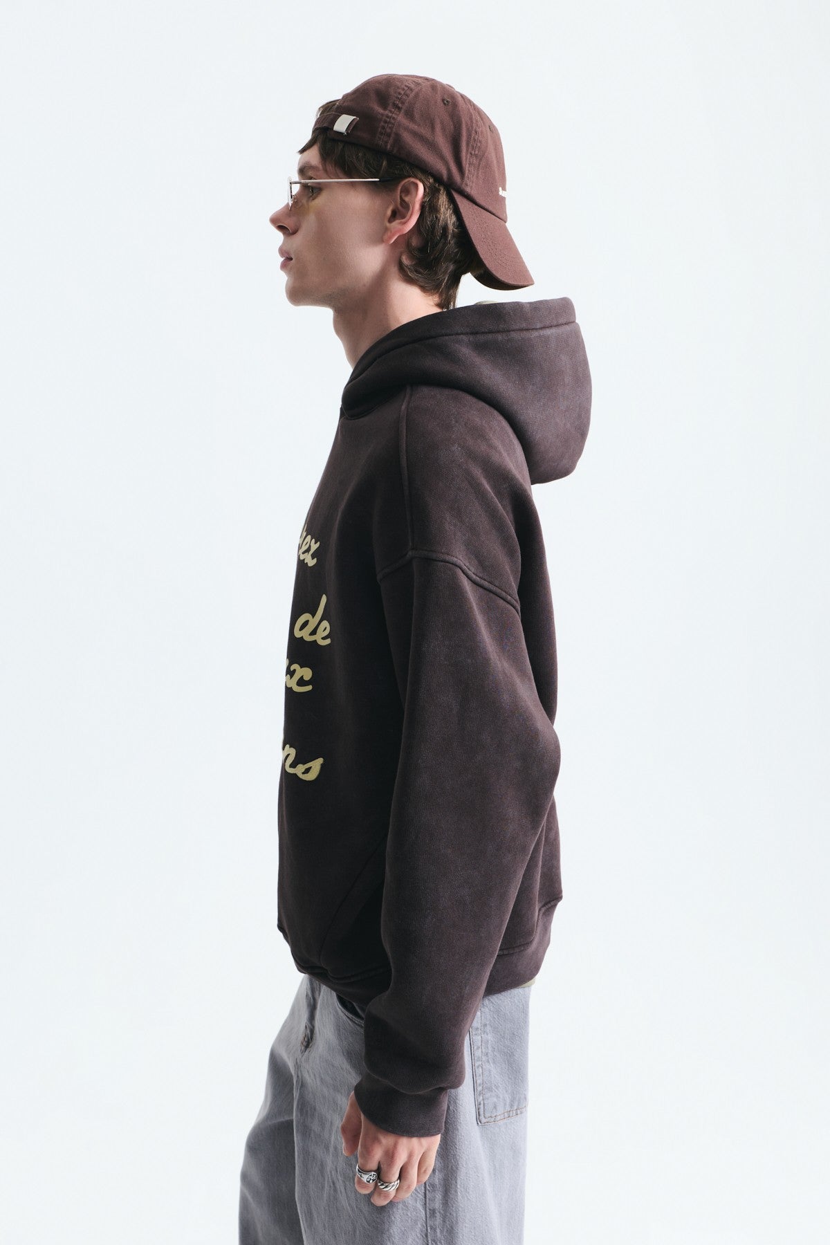 Oversize Baskılı Yıkamalı Sweatshirt