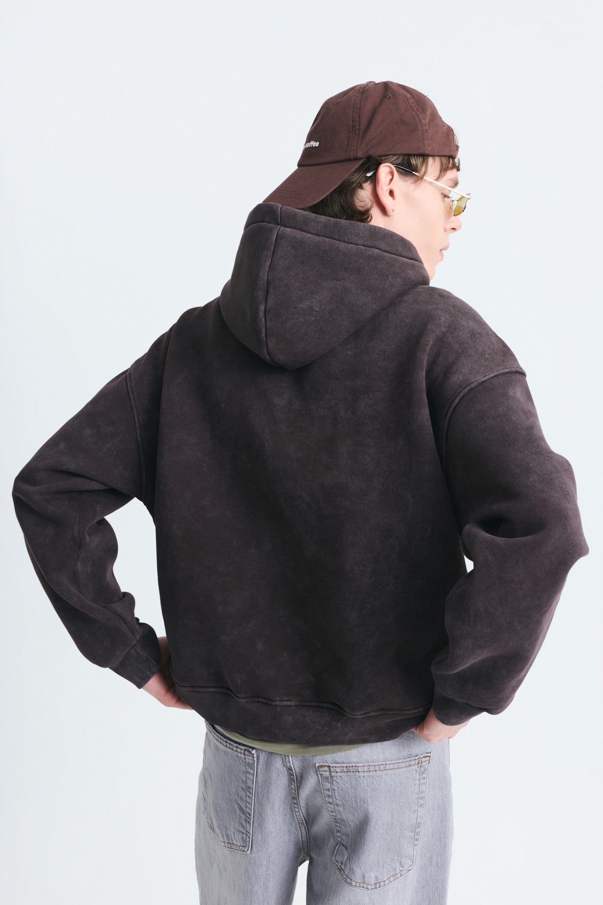 Oversize Baskılı Yıkamalı Sweatshirt