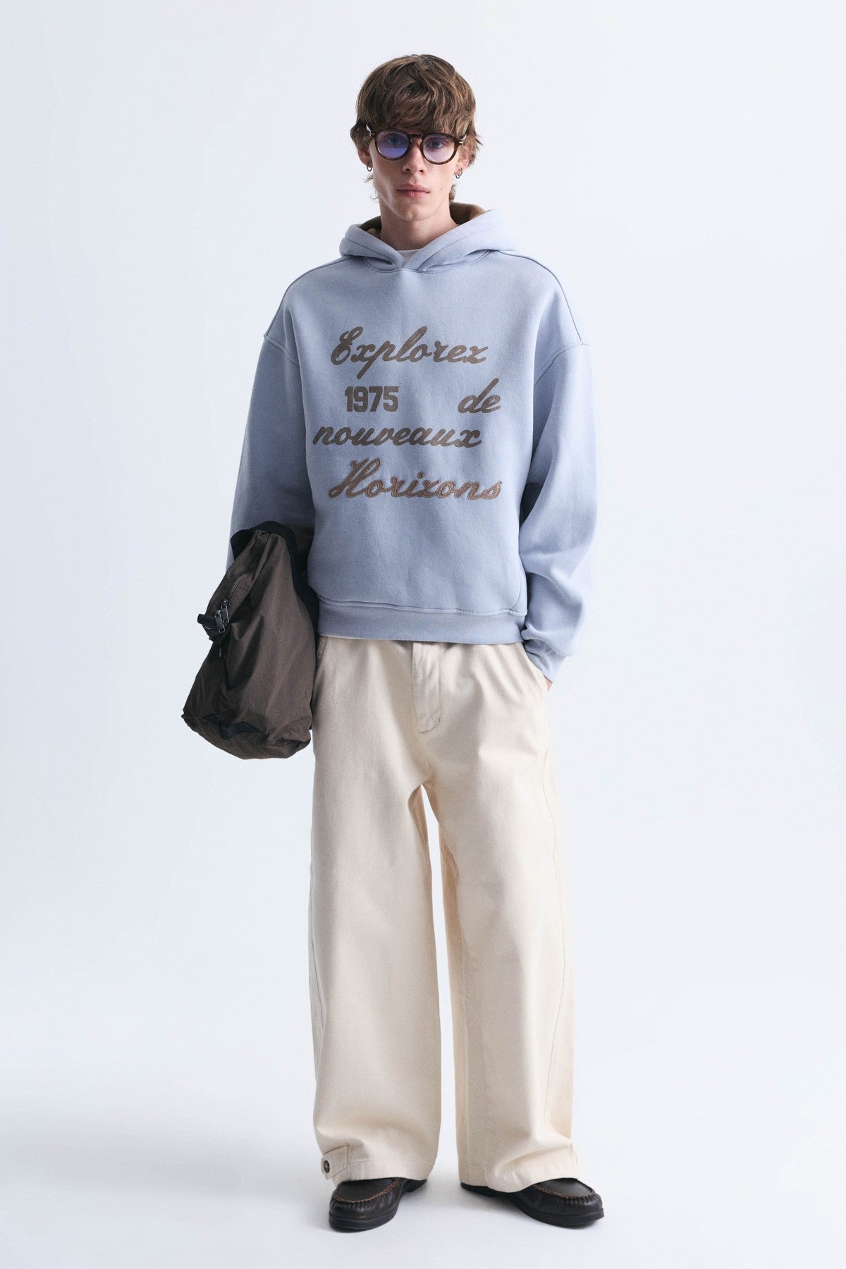 Oversize Baskılı Yıkamalı Sweatshirt