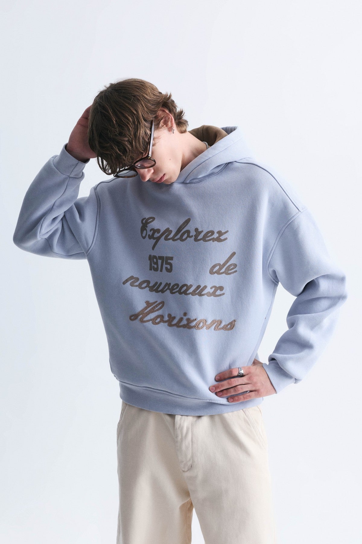 Oversize Baskılı Yıkamalı Sweatshirt