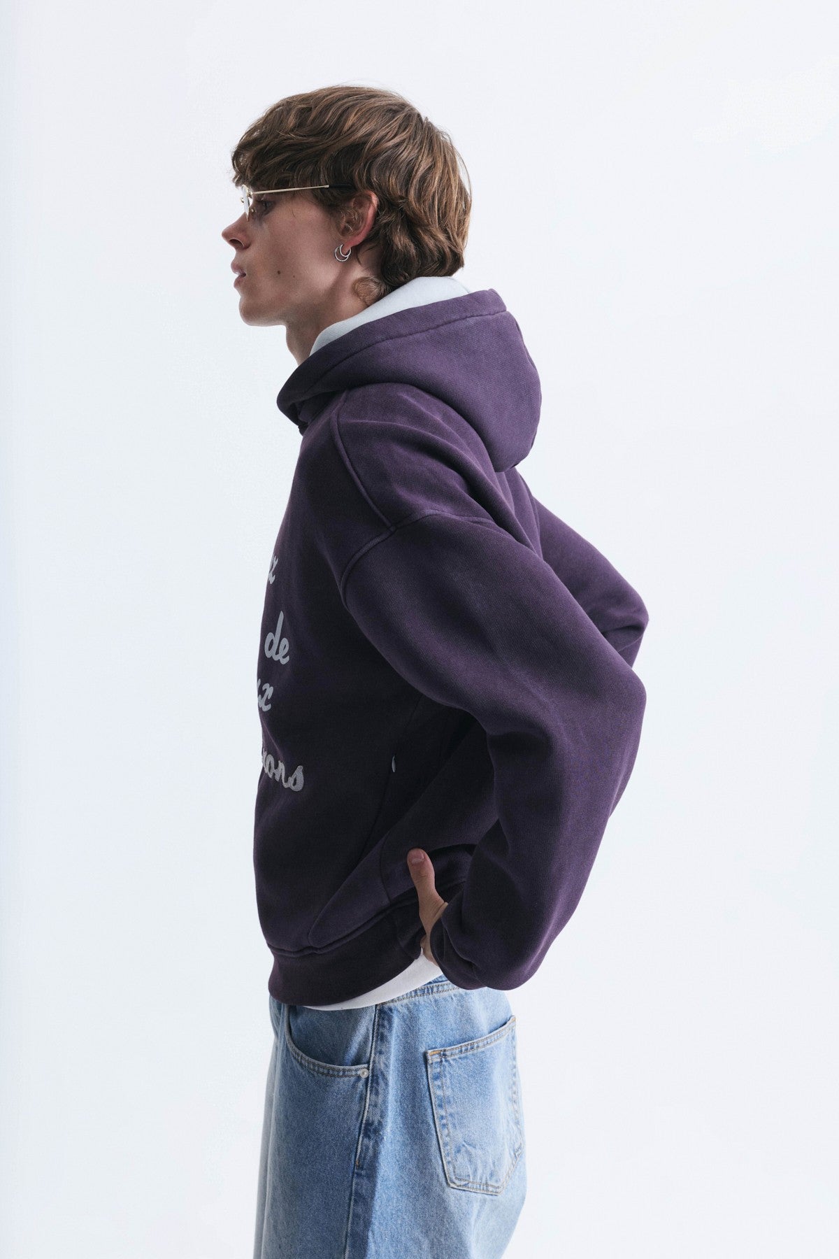 Oversize Baskılı Yıkamalı Sweatshirt