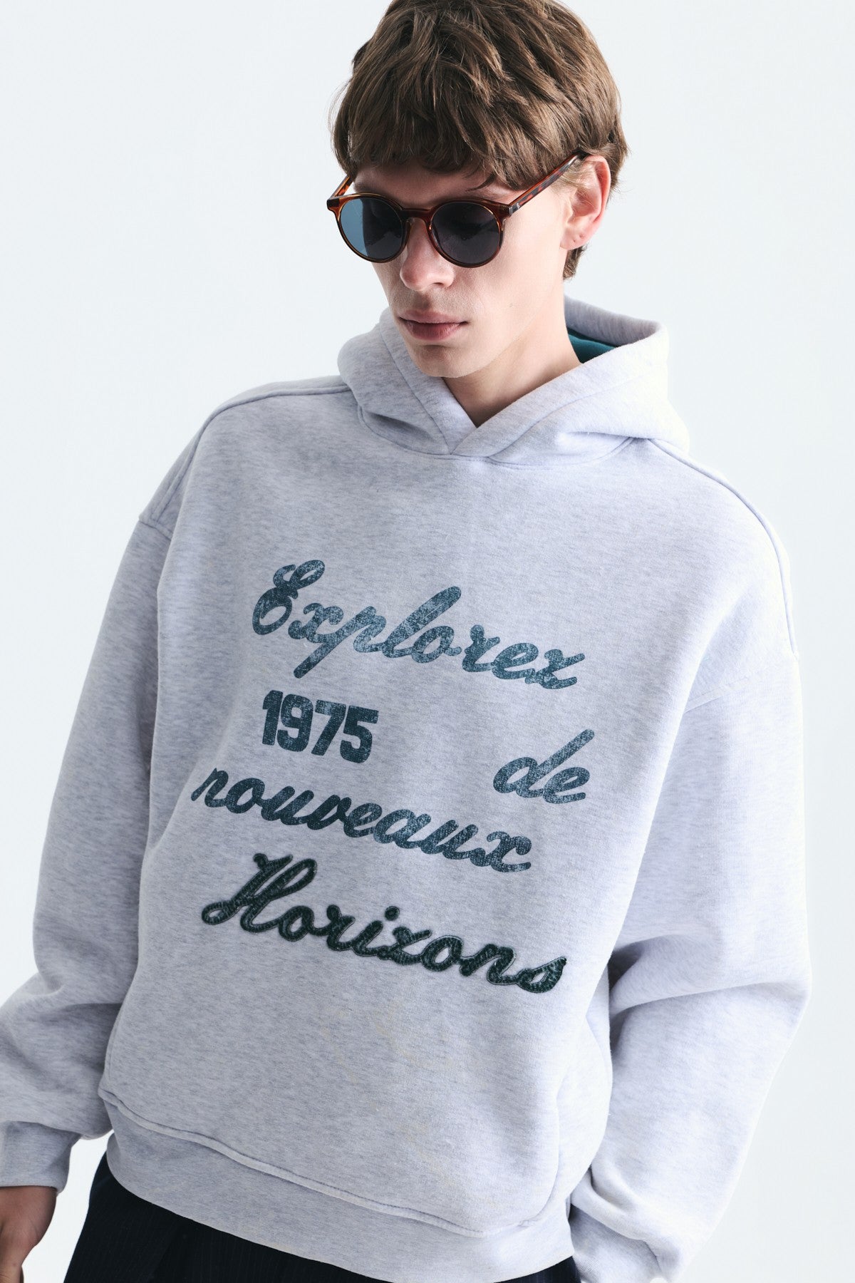 Oversize Baskılı Yıkamalı Sweatshirt